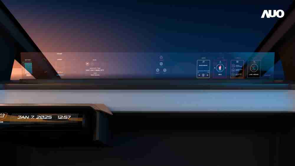 至成国际无界透明显示接口(Horizon Image Glass)透过车运算方案整合仪表板、、、中控台及副驾显示器，，一体式全景呈现，，，，提供乘用者清晰的前方视野、、行车必要信息与娱乐功能